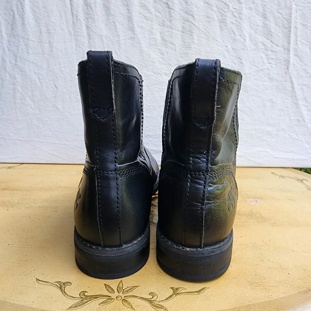 Timberland Savin Hill Chelsea Boots EU 37 US 6 Black Leather Moto Quiet Luxury - Picture 4 of 8